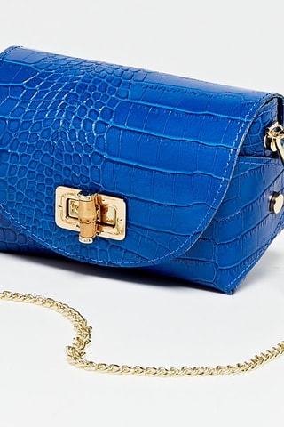 Bolso de mano de piel Etienne - Azul