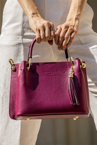 Bolso de piel Lamy - Violeta