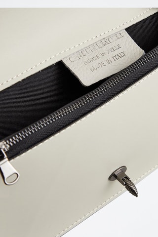 Bandolera de piel Stacy - Beige