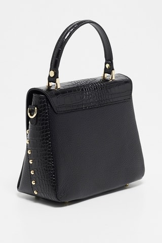 Bandolera de piel Yasmin - Negro