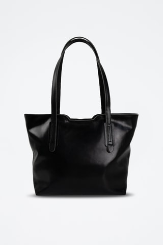 Bolso shopper de piel Eden - Negro