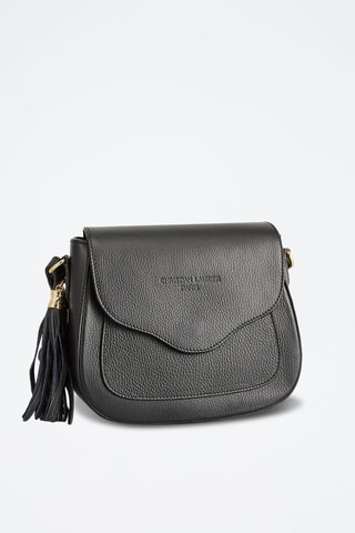 Bandolera de piel Ina - Negro