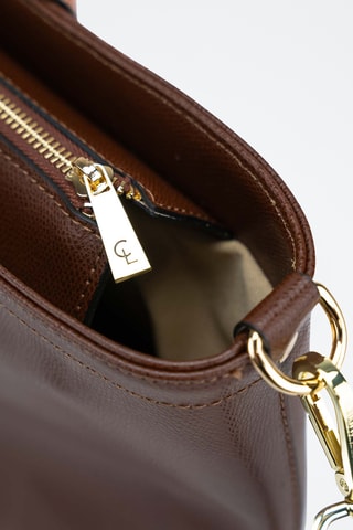 Bolso shopper de piel Moka - Marrón