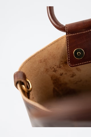 Bolso de piel Savannah - Marrón