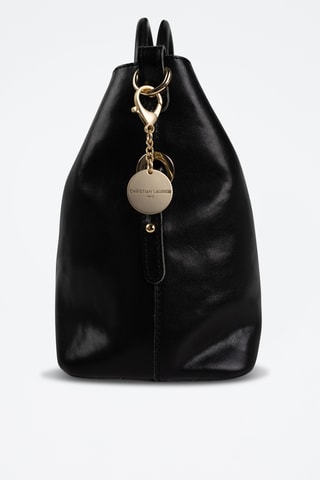 Bolso de piel de vaqueta Savannah - Negro