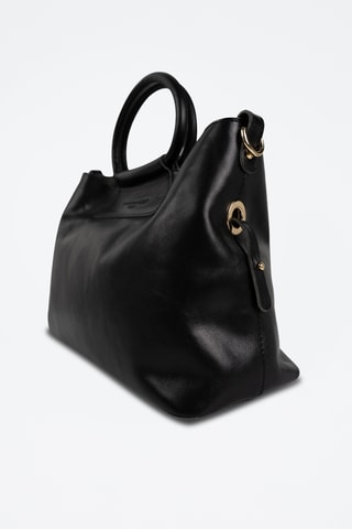 Bolso de piel de vaqueta Savannah - Negro