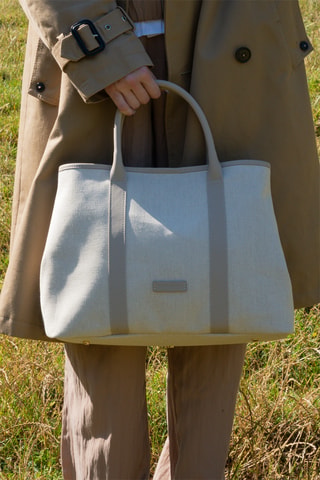 Bolso shopper de piel Diana - Topo