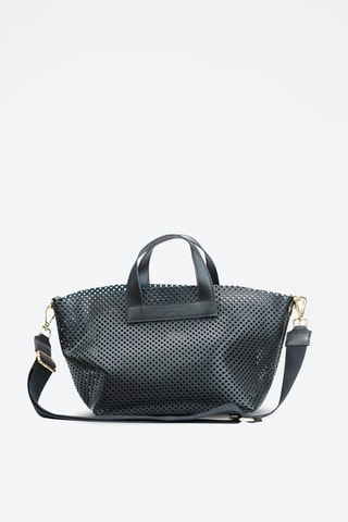 Bandolera de piel Capri - Negro