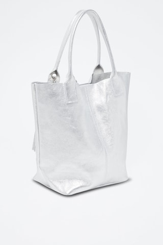 Bolso de piel Yana - Plateado