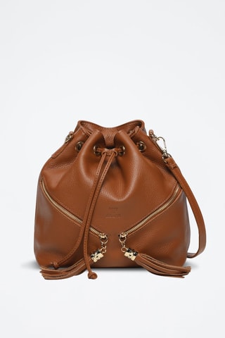 Bolso saco de piel Beth - Camel