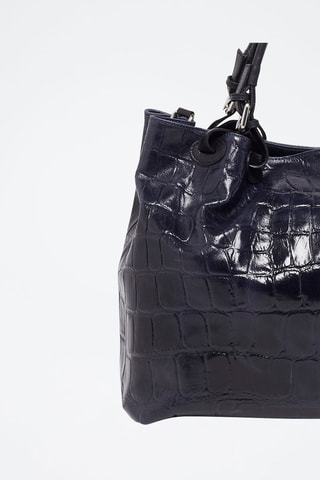 Bolso shopper de piel Livia - Negro