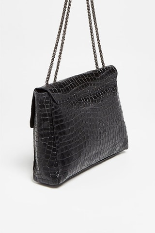 Bandolera de piel Maku - Negro