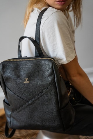 Mochila de piel Zia - Negro