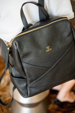 Mochila de piel Zia - Negro