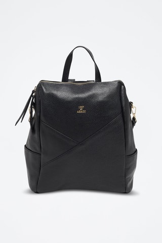 Mochila de piel Zia - Negro