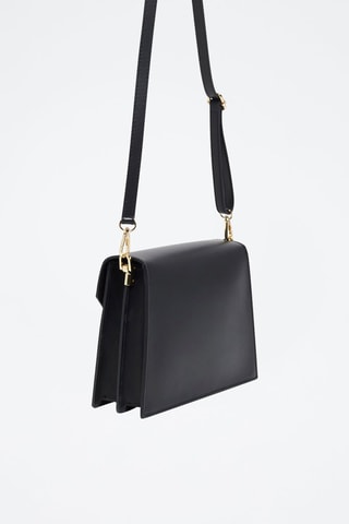 Bandolera de piel Celia - Negro