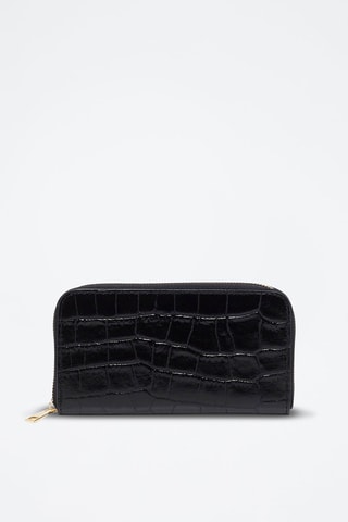 Cartera de piel Wally - Negro