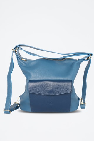 Bandolera de piel Effia  - Azul claro - Azul claro