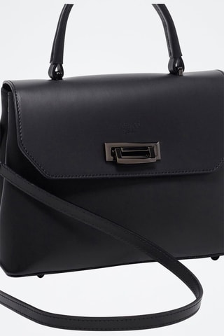 Bolso de piel de vaqueta Laurie - Negro