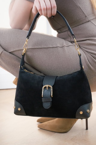 Bandolera de nobuk Kane - Negro