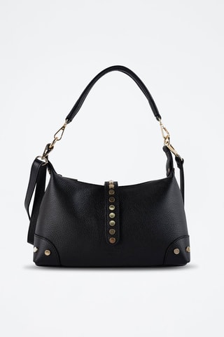 Bandolera de piel Jim - Negro