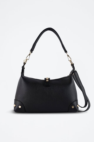Bandolera de piel Jim - Negro