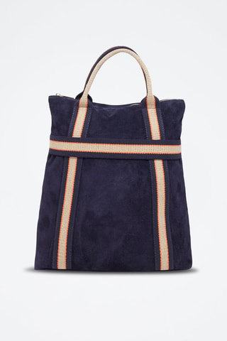 Mochila de nobuk Gao - Azul marino