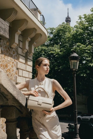 Bolso de piel Noa - Beige