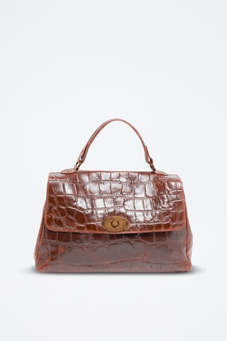 Bolso de piel Lisa - Camel
