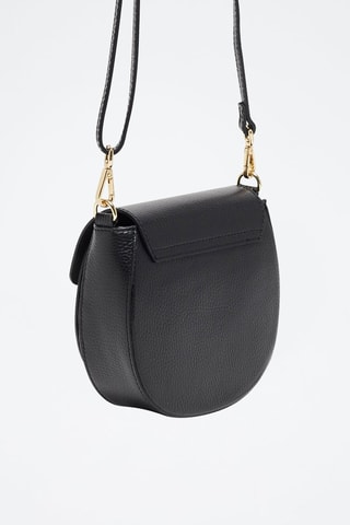 Bandolera de piel Polly - Naranja - Negro