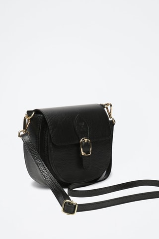Bandolera de piel Polly - Naranja - Negro