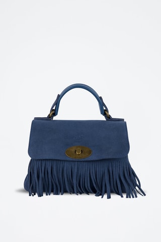 Bolso de piel Frange - Azul