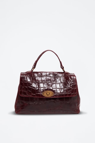Bolso de piel Lisa - Burdeos