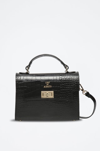 Bandolera de piel Sandy - Negro