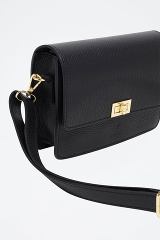 Bandolera de piel Gaya - Negro