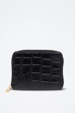 Cartera de piel Mini Wally - Negro