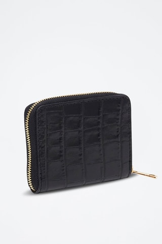 Cartera de piel Mini Wally - Negro