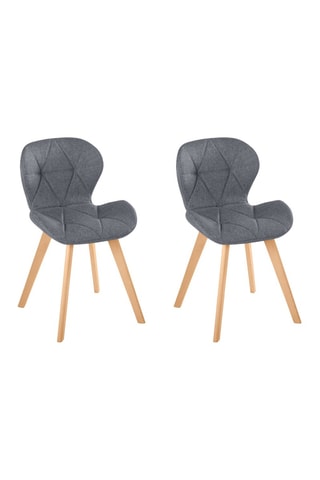 2 sillas de madera y haya Gatsby - 47,5 x 79 x 50 cm