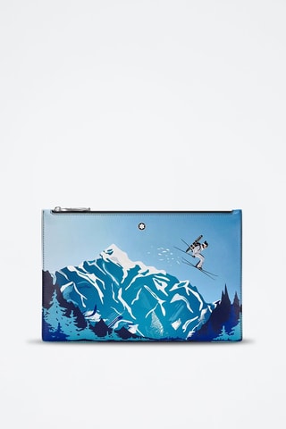Leren Clutch Blauw - Blauw