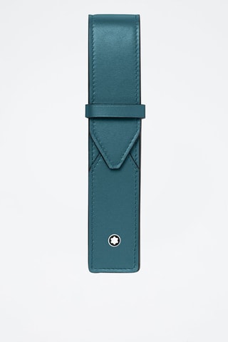Leren Etui voor Pen - Petrolblauw - Blauw