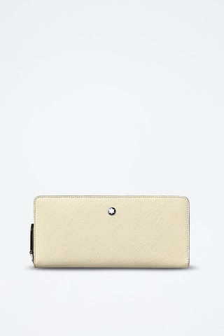Leren Clutch Ivoorkleurig - Wit