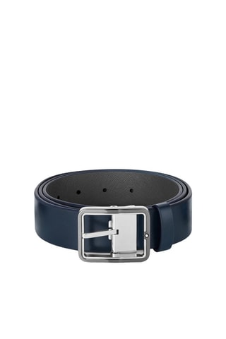 Leren Riem - Marineblauw - Zwart