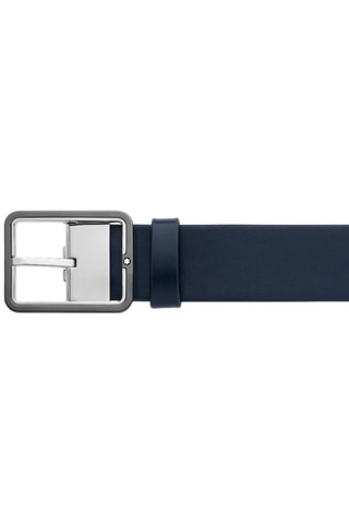 Leren Riem - Marineblauw - Zwart