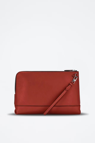 Leren Clutch - Rood