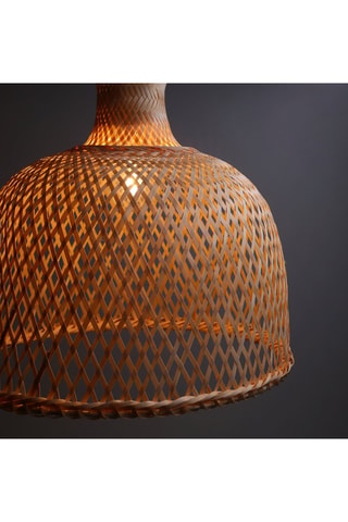 Lámpara de techo de madera Riba - Natural y negro