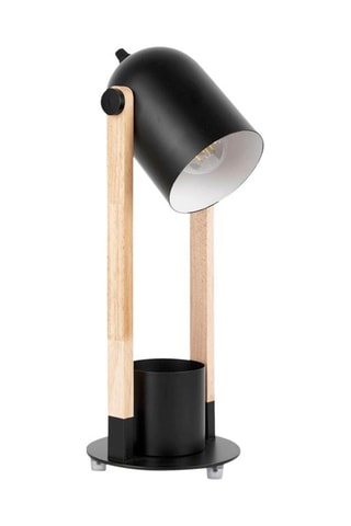 Luz de lectura de madera Cripto - Natural y negro