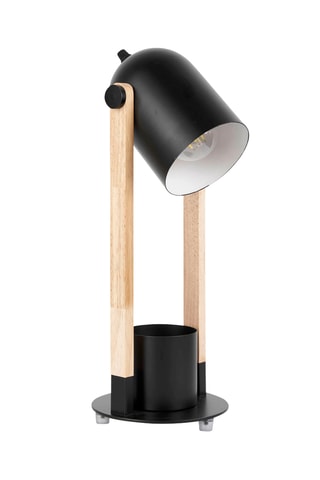 Luz de lectura de madera Cripto - Negro - 15 W