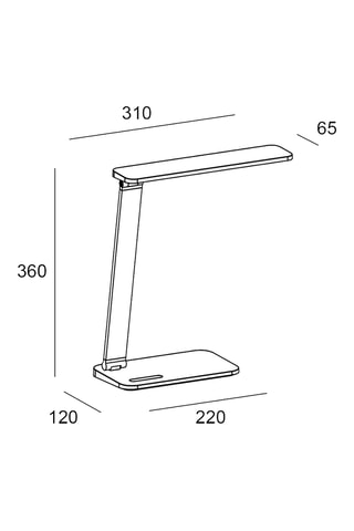 Lámpara de sobremesa LED - Negro - 7,2 W - Clase E