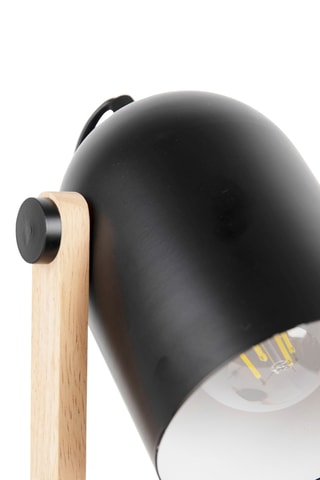 Luz de lectura de madera Cripto - Negro - 15 W