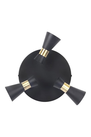 Plafón Eufo - Negro y dorado